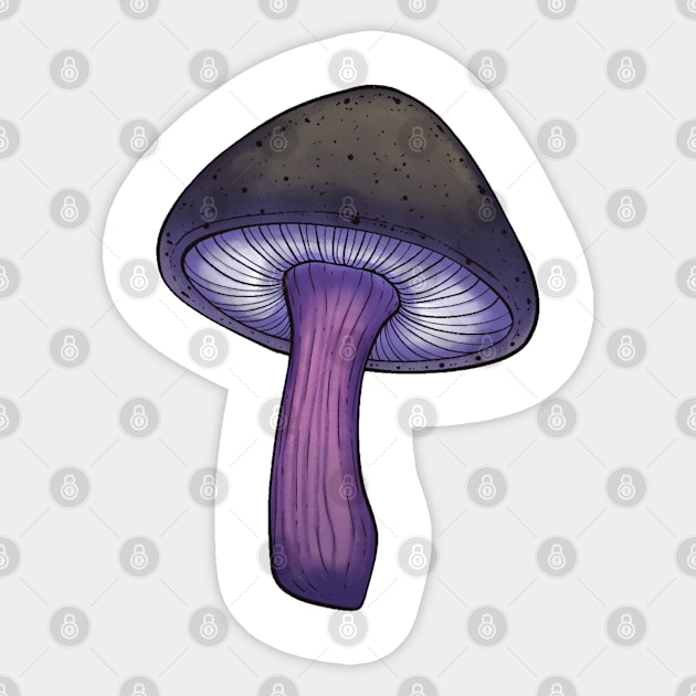 Asexual Pride Mushroom Sticker by AngieImagines